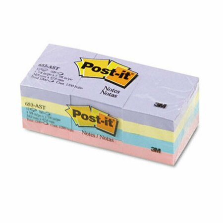 POST-IT Sticky note Notes  Color Notes- 1-1/2 x 2- Pastel Colors- 100-Sheet Pads, 12PK PO31925